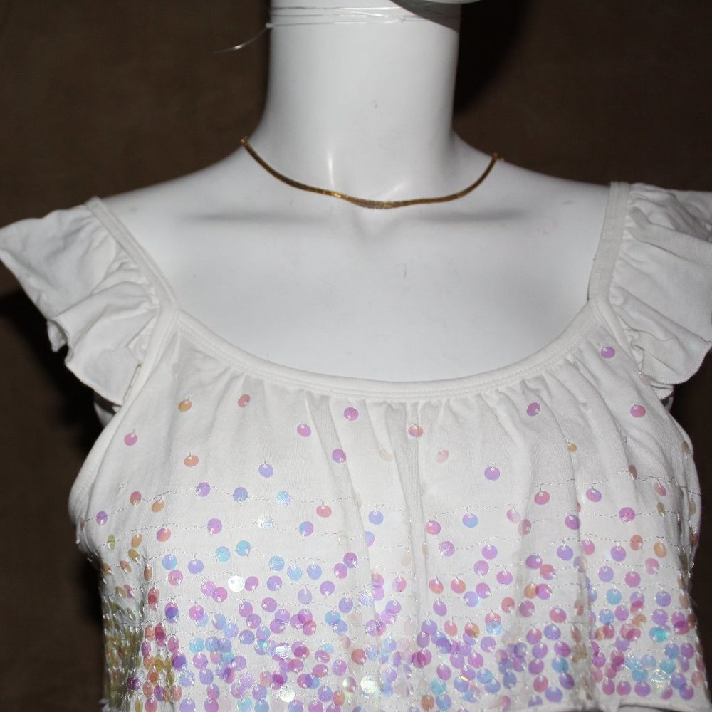 White Tank With Sequence - Picture 3 of 5